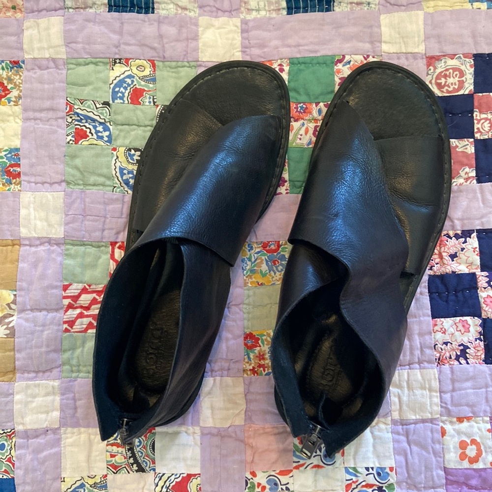 Black Born leather sandals
